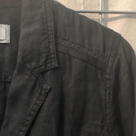 Linen blazer jacket w one button - Picture 3 of 4